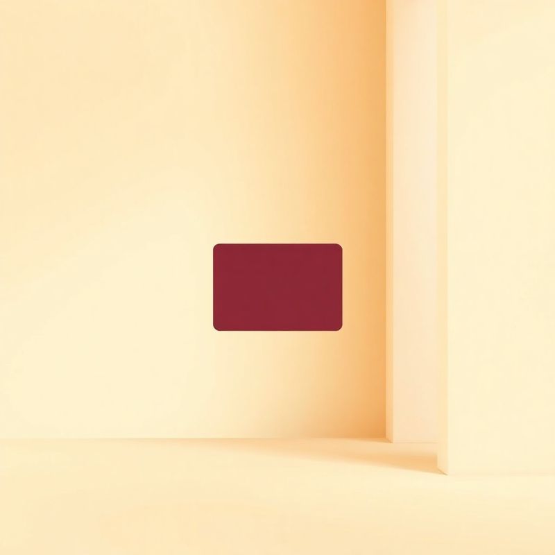 Abstract cream-to-stone gradient with three minimal burgundy card outlines floating at different depths
